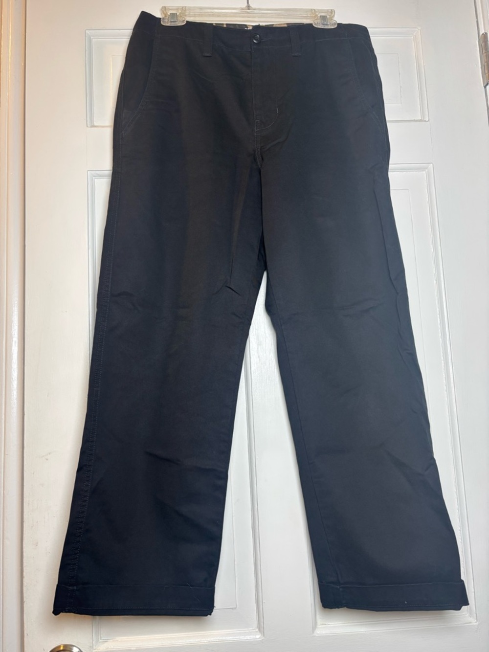 Carhartt Black Straight Fit Dallas Chinos Pants Men’s 30 x 30 - Picture 2 of 8